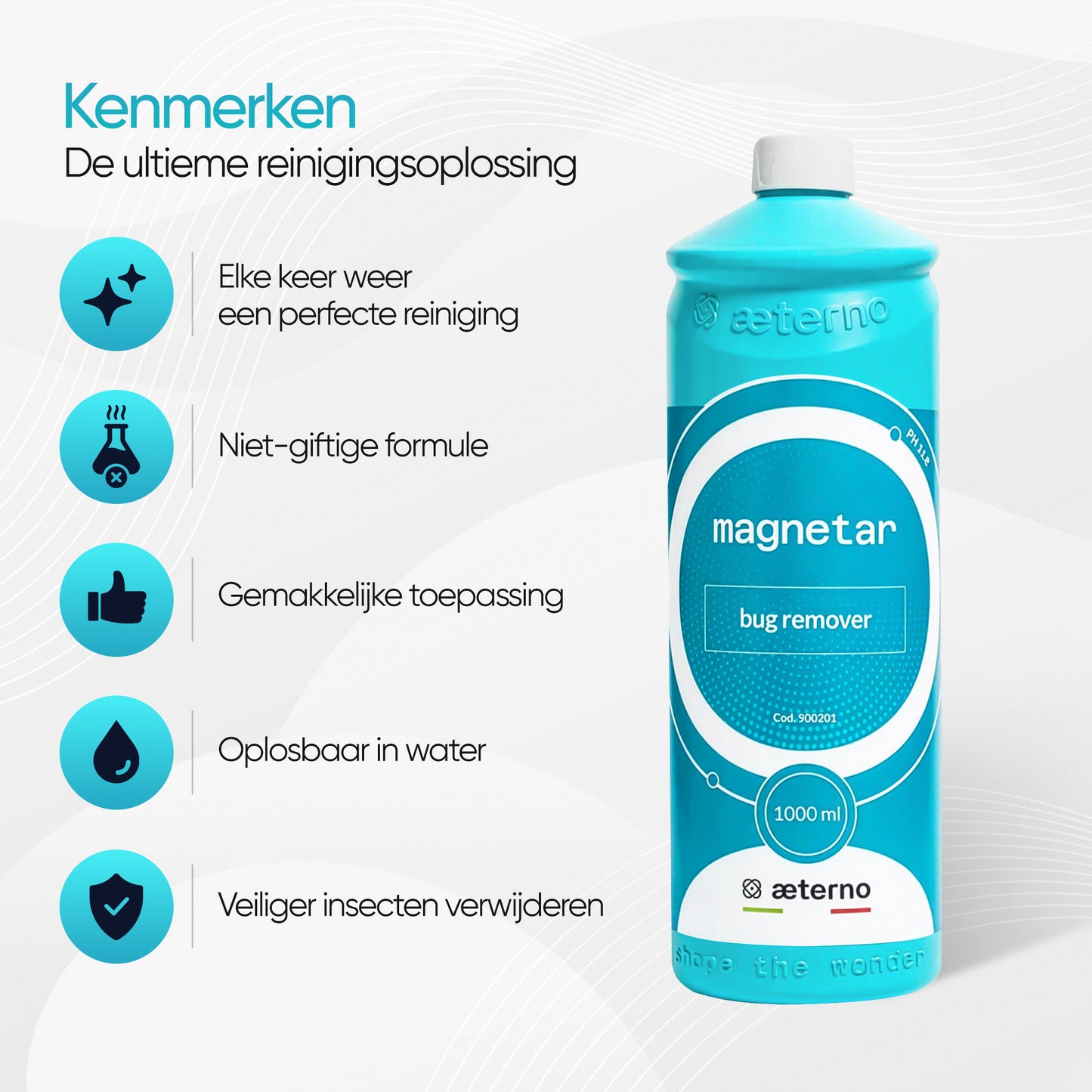 Aeterno Magnetar Bug Remover – Insectenverwijderaar – 1000 ml – Krachtige & Veilige Reiniging