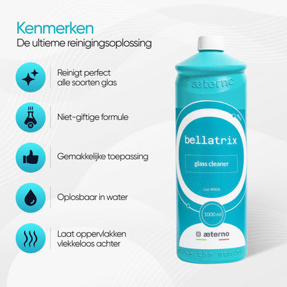 Aeterno Bellatrix Glass Cleaner – Glasreiniger – 1000 ml – Streeploos & Veilig