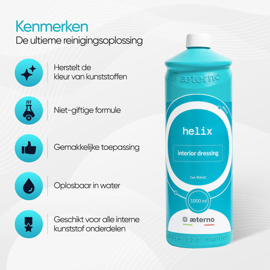 Aeterno Helix Interior Dressing – Kunststofhersteller – 1000 ml – Verzorging & Bescherming