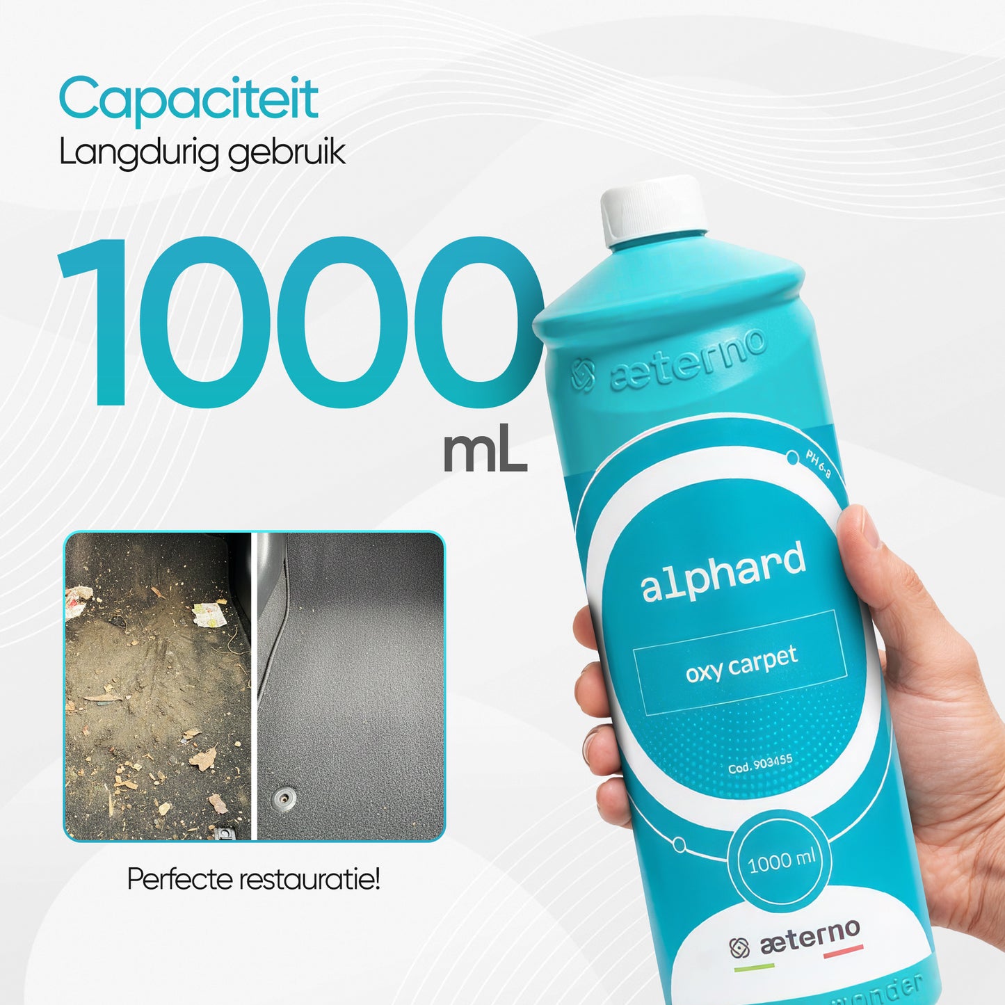 Aeterno Alphard Oxy Carpet – Tapijt- & Bekledingsreiniger – 1000 ml – Oxy Kracht