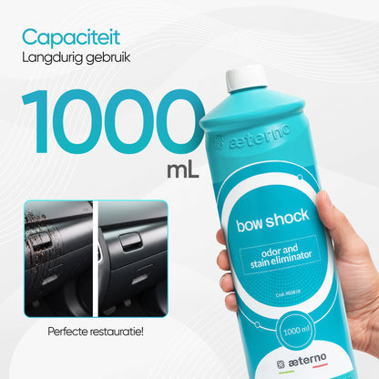 Aeterno Bow Shock Odor & Stain Eliminator – Interieurreiniger – 1000 ml – Geur- & Vlekverwijdering