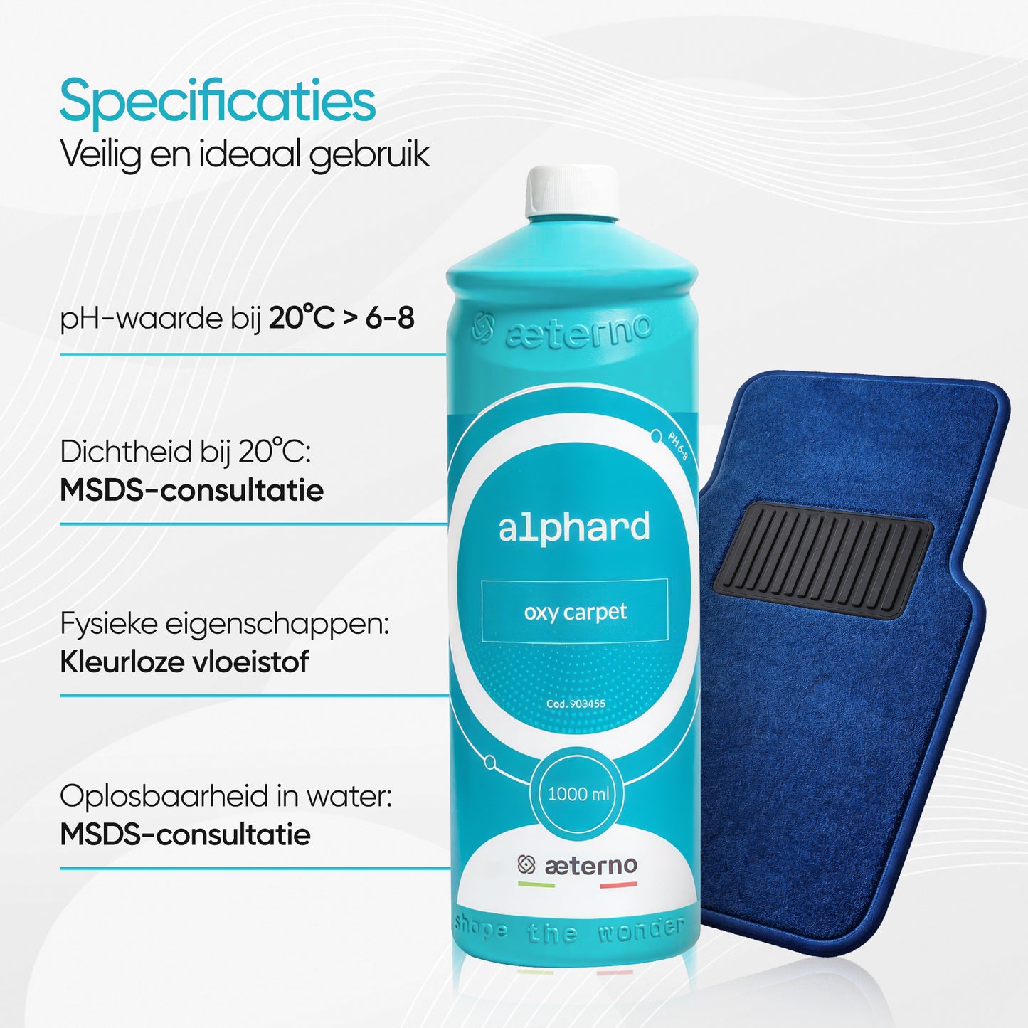 Aeterno Alphard Oxy Carpet – Tapijt- & Bekledingsreiniger – 1000 ml – Oxy Kracht