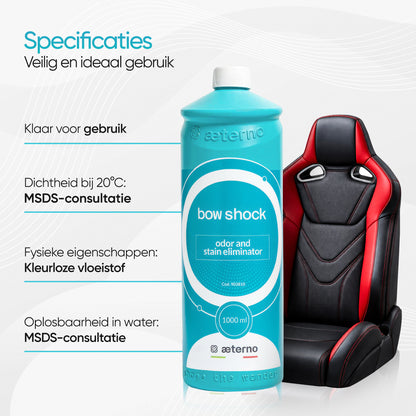 Aeterno Bow Shock Odor & Stain Eliminator – Interieurreiniger – 1000 ml – Geur- & Vlekverwijdering