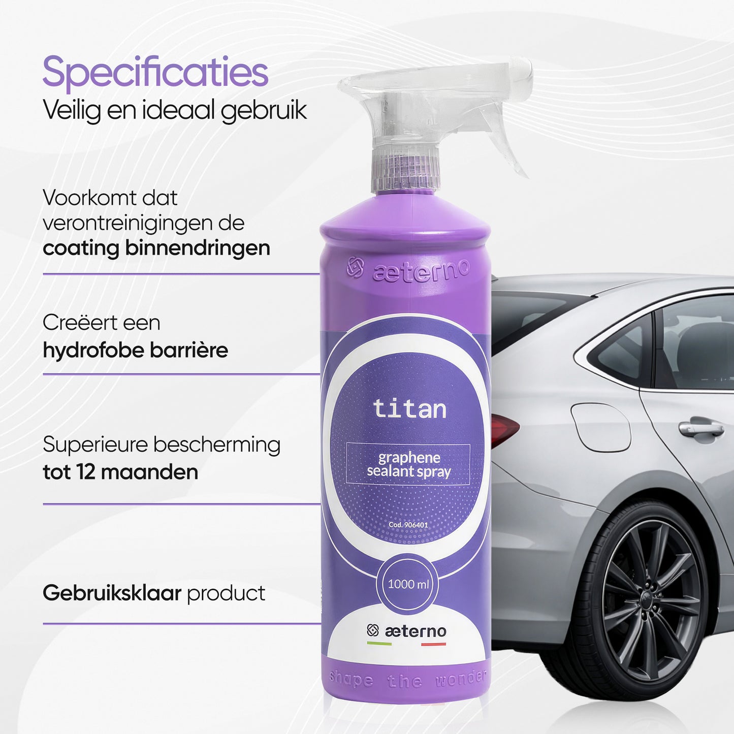 Aeterno Titan Graphene Sealant Spray – Geavanceerde Lakbescherming – 1000 ml